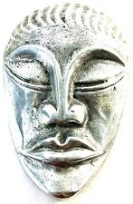 Vintage Metal African Tribal Mask Face Decor 6” Tall 4” Wide picture