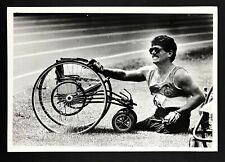 1984 Wheelchair Marathon Racing Racer Man On Ground Vintage Press Photo picture