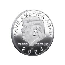 1 Pcs Commemorative Coin 2024 Donald Trump Plated EAGLE President SAVE Silver picture