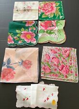 VINTAGE & Unused Lot of 7 Hankerchiefs * ALL Have Original Stickers* Lovely Lot picture