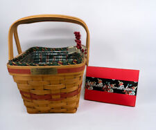 Longaberger Christmas Collection 1995 Edition Brown Cranberry Handwoven Basket picture