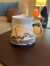 Vintage Pottery No Spill Travel Mug Sailboat Yacht and Birds - Ocean View  picture