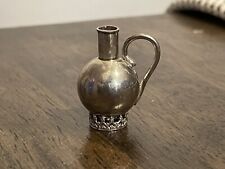 Vintage Sterling Miniature  Pitcher Marked SIGNED “L” picture