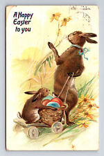 1908 TUCK's Easter Series 112 Anthropomorphic Rabbit Bunny Mother Child Postcard picture
