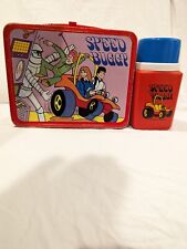 Vintage 1973 Speed Buggy Hanna Barbara Collectible Metal lunchbox W Thermos Nice picture