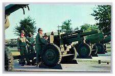 Postcard Fort Hood Texas Howitzer and Soldiers picture