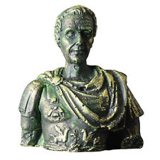 Julius Caesar Handmade Roman Style Terracotta Bust Statuette with Bronze Color picture