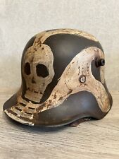 WW1 GERMAN helmet  M18  RARE BATTLE DAMAGE, WWI Relic picture