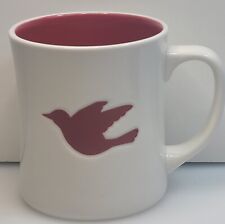 Starbucks 2008 Red Dove on White Ceramic Coffee Tea Mug Embossed 12oz picture