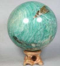 2.05lb Natural Amazonite Crystal Stone Sphere Ball specimen Healing / Stand picture