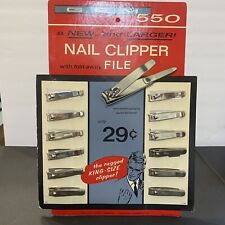 Vintage Gem 550 Nail Clipper 1 Display Total Of 12 Nail Clippers 1966 Cook Comp picture