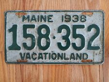 1938 Maine License Plate  picture