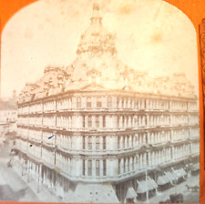 Continent Stereoview Lucky Baldwin Hotel Market Street San Francisco 1880's picture