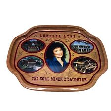 Vintage Loretta Lynn The Coal Miners Daughter Metal Tray Wall Hanging Memento picture