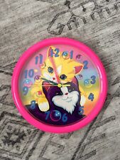 RARE Vintage Lisa Frank 90s Wall Clock Playful Kittens And Cats picture