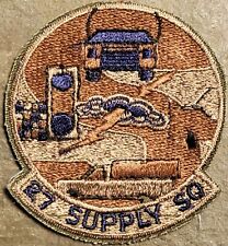USAF MILITARY PATCH AIR FORCE 27th SUPPLY SQUADRON SUBDUED DESERT DCU ORG USGI picture