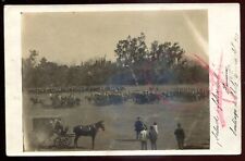 CHILE Santiago 1911 Military Soldiers Horses. Real Photo Postcard picture