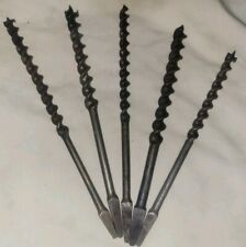 Lot Of 5 Vintage Wood Boring Auger Drill Bits Old Tools, Lakeside  picture