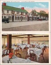 c1930s SAN JACINTO, California Double Folding Postcard HOTEL VOSBURG 2 Views picture