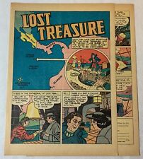 1946 four page cartoon story ~ COCOS ISLAND LOST INCAN TREASURE picture