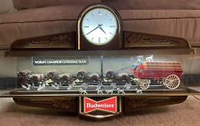 NOS Budweiser Clydesdale Hanging Clock Lighted Sign 35” X 20” - 1987 # 023-032 picture