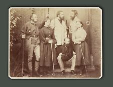 c1870 rare small albumen photograph PYRENEES explorers including Charles Packe picture