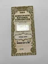 1984 Democratic National Convention Unused Ticket picture