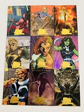 Fleer Marvel Masterpieces Series 2 2008 MARVEL HEROINES COMPLETE SET OF 9 FOIL picture