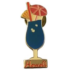 Hawaii Blue Tropical Cocktail Drink Travel Souvenir Pin picture
