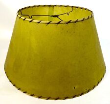 Vintage Green Yellow Stitched Fiberglass MCM Mid Century Modern 19