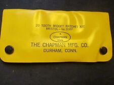 Chapman Tool Vintage 20 Tooth  6pc Hex Bits Midget Ratchet Bristol Kit No. 3307 picture