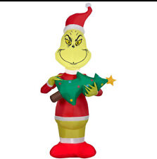 Gemmy 5.5 Ft. Tall Inflatable The Grinch With Tiny Christmas Tree Dr Seuss picture