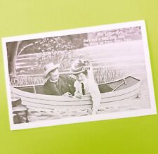 Sepia RPPC Photo Postcard My Little Eva Romantic Couple In Boat Popular Products picture