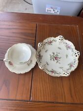 Vintage Rosenthal Germany Moosrose Candy Dish And Pompadour Tea Cup W/ Saucer picture