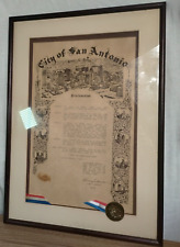City SAN ANTONIO memorabilia MAYOR HENRY CISNEROS proclamation GIRL SCOUTS river picture