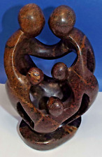 Rare 5 People Vintage Abstract Marble Sculpture Family Child African Art picture