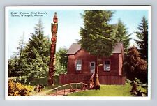Wrangell AK-Alaska, Famous Chief Shake's Totem, Antique, Vintage Postcard picture