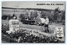 c1940s Magnetic Hill Gift Shop Stone Sign New Brunswick Canada Postcard picture