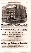 1860s Print Ad - Augusta House Hotel, Augusta Maine - Business Directory picture