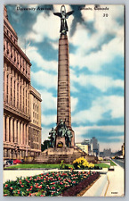 University Avenue Toronto Canada VTG Postcard c1958-South African War Memorial picture