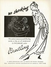 1940s Original Vintage Breitling Watch Art Print Ad picture
