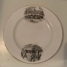 VTG Salem Massachusetts Bread Plate OLD WITCH HOUSE & HOUSE OF SEVEN GABLES picture