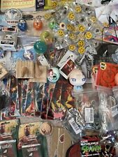 Junk Drawer Flea Market Reseller Lot Jewelry Keychains Buttons Cards Toys picture