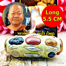 Takrut Leklai Naga Eye Wealth Protection Immortal Somporn 5cm Thai Amulet 0107 picture