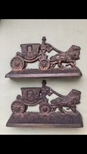 Hubley #379 Cast Iron Bookends Stage Coach picture