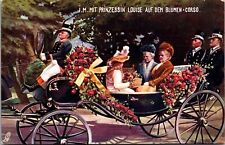 Postcard I.M.Mit Prinzessin Louise Auf Dem Blumen Corso picture