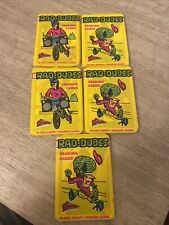 Vintage:'Rad Dudes' trading cards- 5 packs -1990 picture