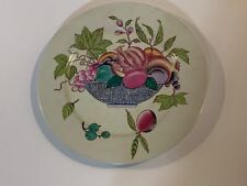 Vintage Asian “Hua Ping Tang Zhi” Porcelain Charger with Painted Fruit Bowl Dec. picture