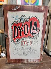 Vintage Metal Tin Dy-O-La Country General Store Advertising Display Dye Cabinet picture