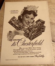 1941 CHESTERFIELD Maureen O'Hara / RUPPERT BEER - Vintage Print Ad picture